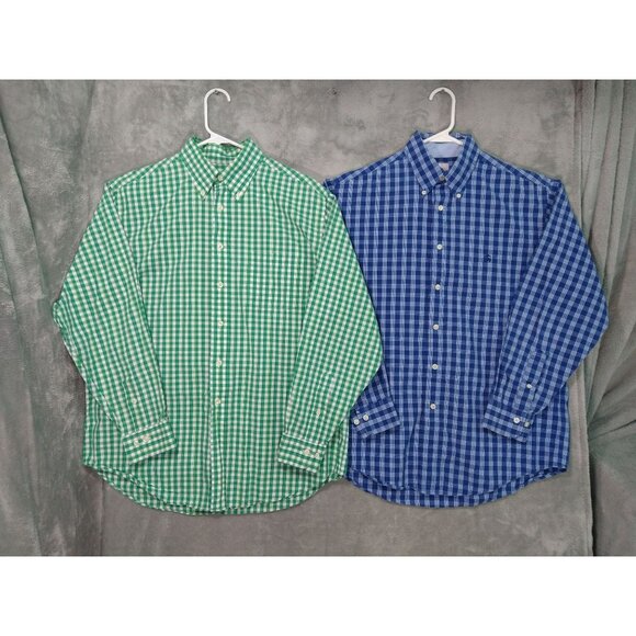 Brooks Brothers 346 Shirt Mens Medium Button Down Long Sleeve Cotton Lot of 2 - Picture 1 of 7